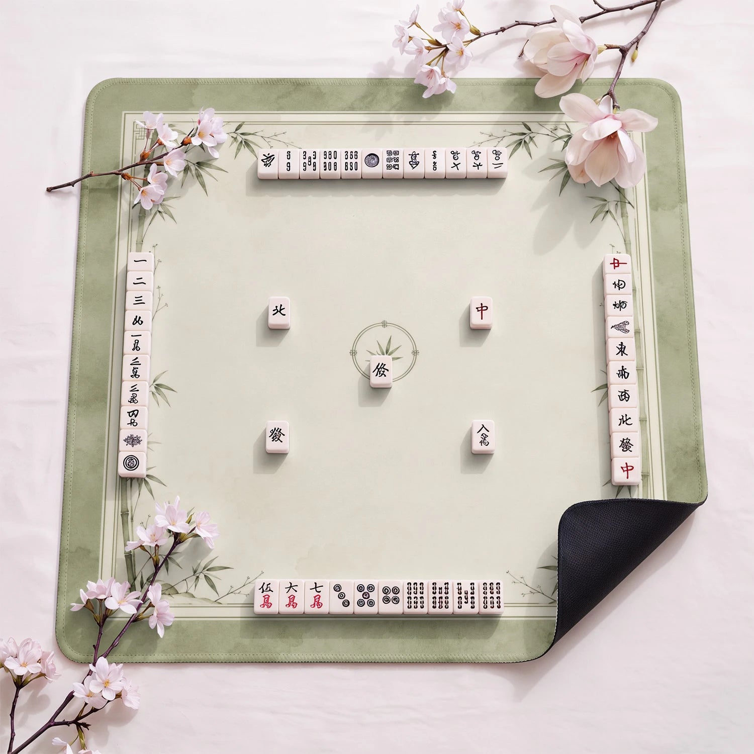 Sage Bamboo Grove Mahjong Mat - Mah Jongg Mat
