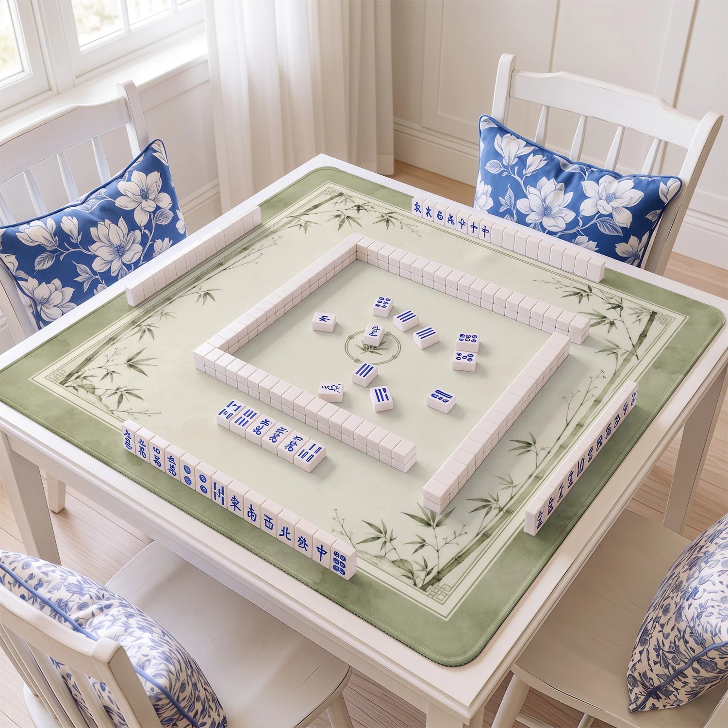 Sage Bamboo Grove Mahjong Mat - Mah Jongg Mat