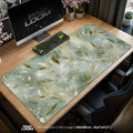 Sage Gold Foliage Mouse Pad – gaming desk mat by Padloom