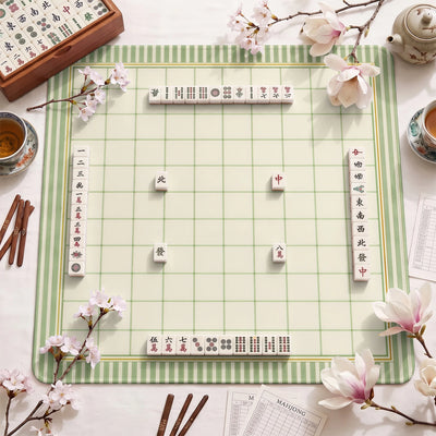 Sage Grid Mahjong Mat - Mah Jongg Table Mat