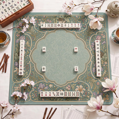 Sage Hedgehog Mahjong Mat - Mah Jongg Mat