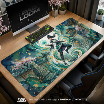 Sage Jade Current Mouse Pad - Valorant Desk Mat