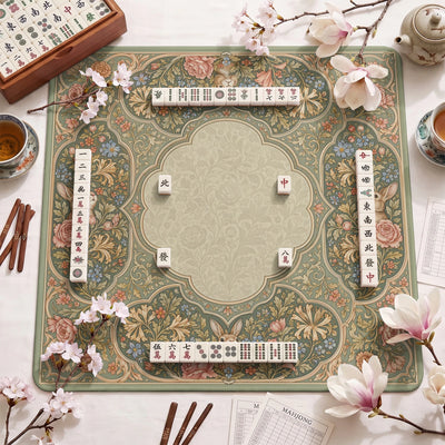 Sage Rabbit Mahjong Mat - Mah Jongg Table Mat