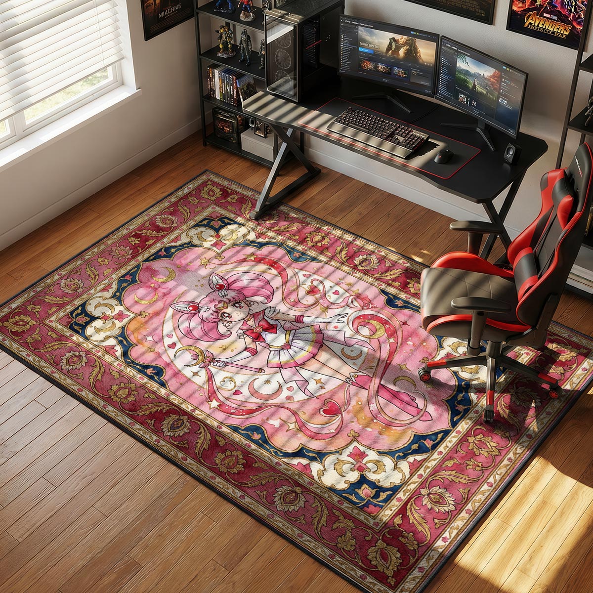 Sailor Chibi Moon Pink Sugar Sailor Moon Chair rug — main product view