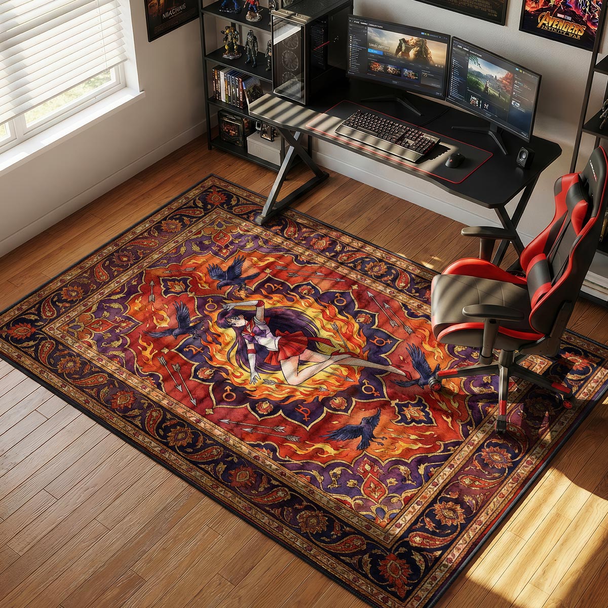 Sailor Mars Sacred Fire Sailor Moon Chair rug — main product view