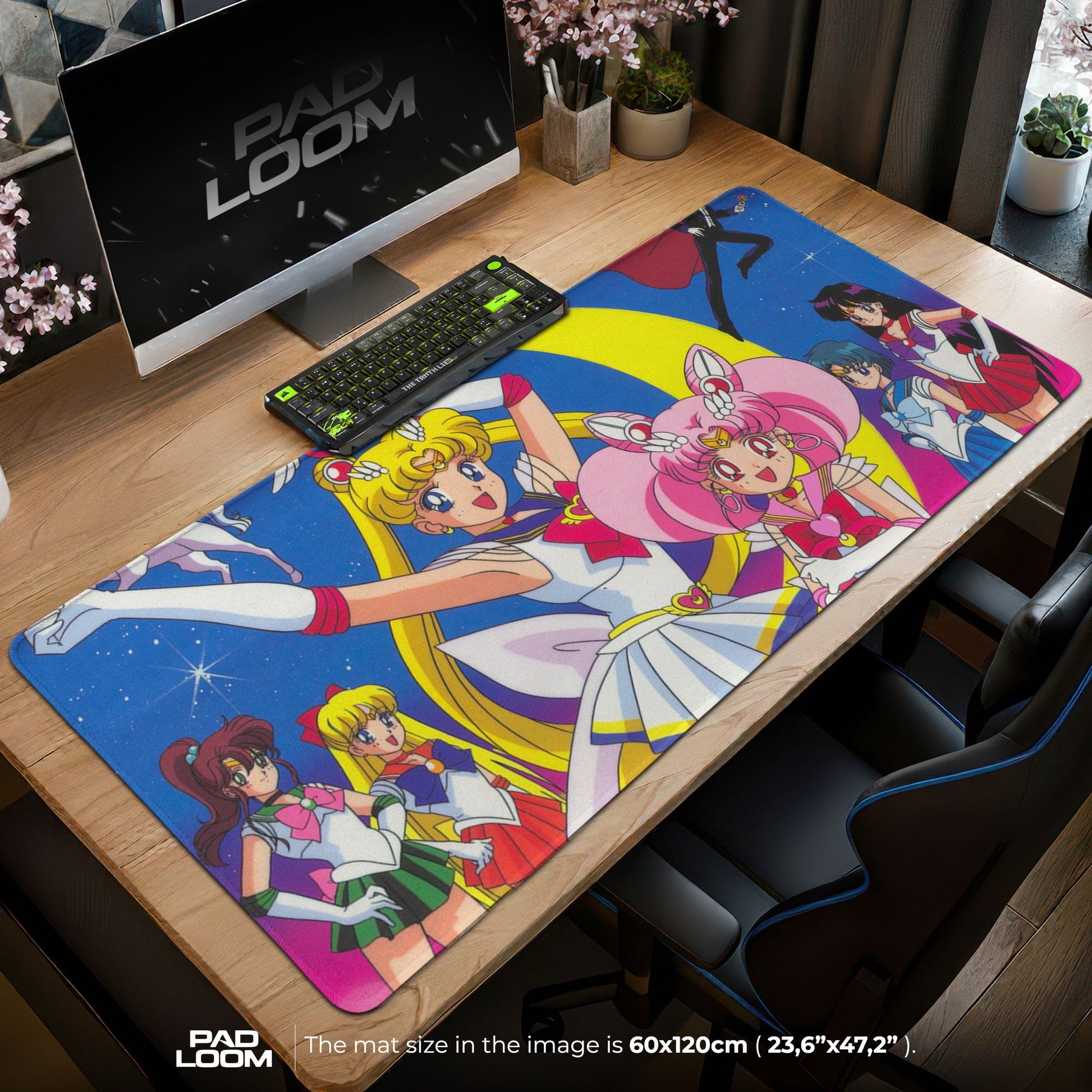 Sailor Moon Classic Mouse Pad - Cosmic Guardians Desk Mat Padloom