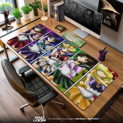 Sailor Moon Cosmic Guardians Mouse Pad, Anime Gaming Desk Mat