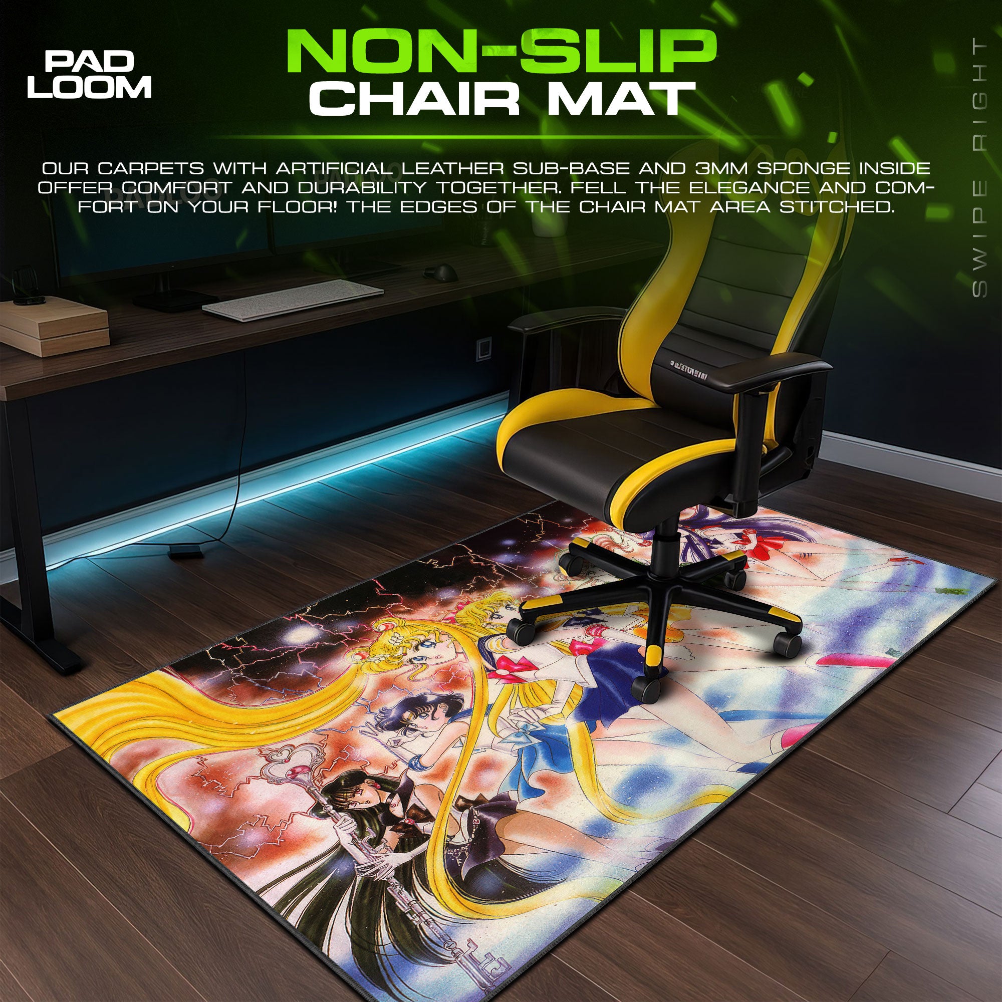 Sailor Moon Eternal Guardians Mouse Pad, Anime Gaming Desk Mat