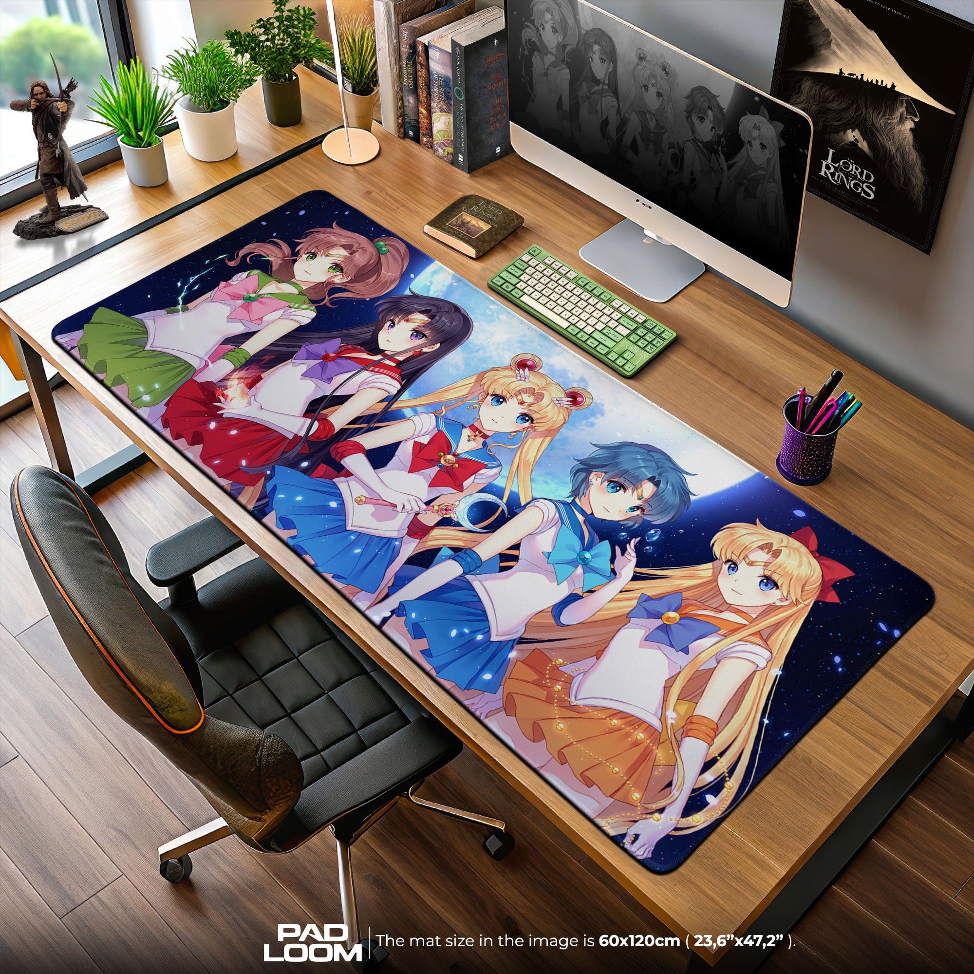 Sailor Moon Guardians Mouse Pad, Anime Gaming Desk Mat