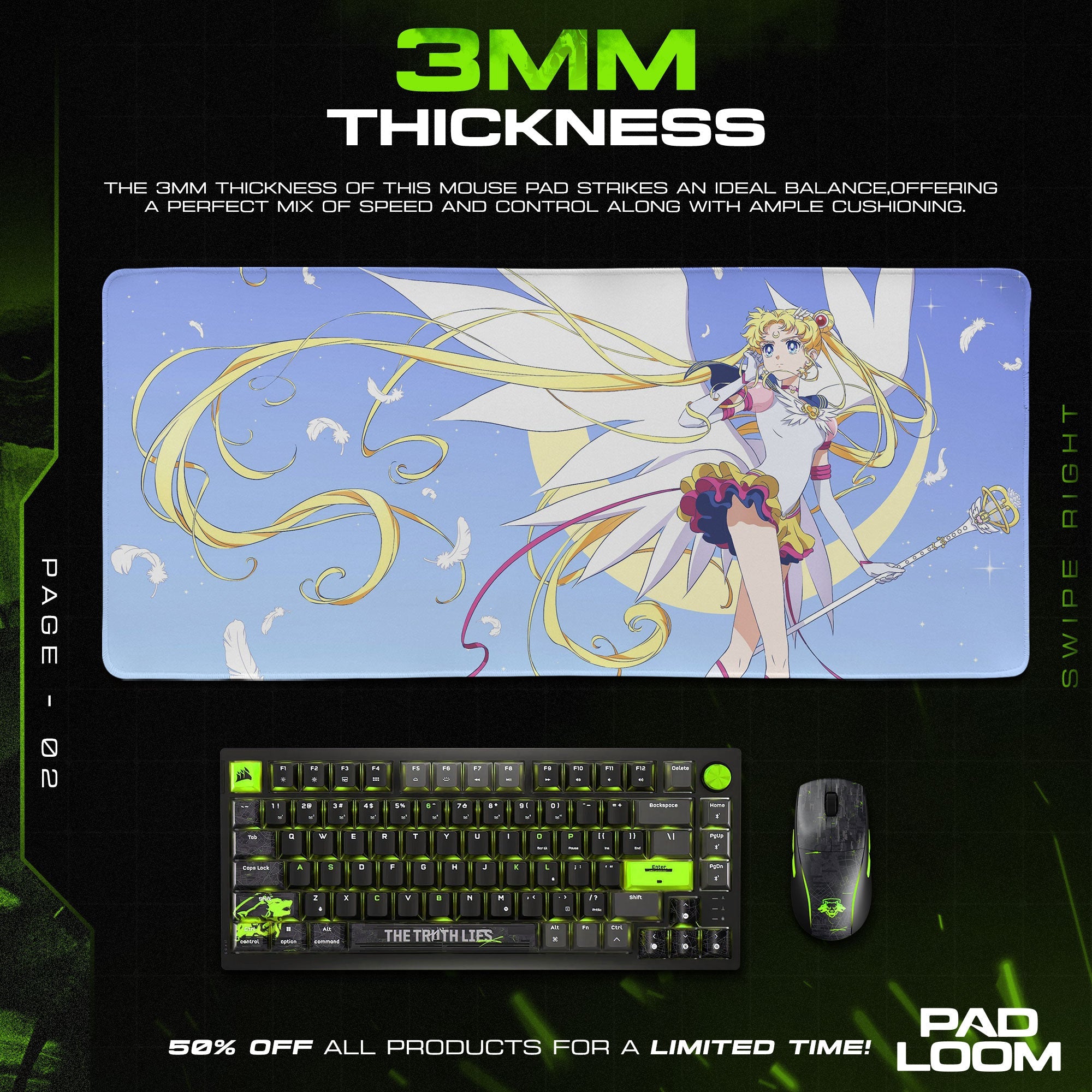 Sailor Moon Mouse Pad - Celestial Anime Desk Mat Padloom