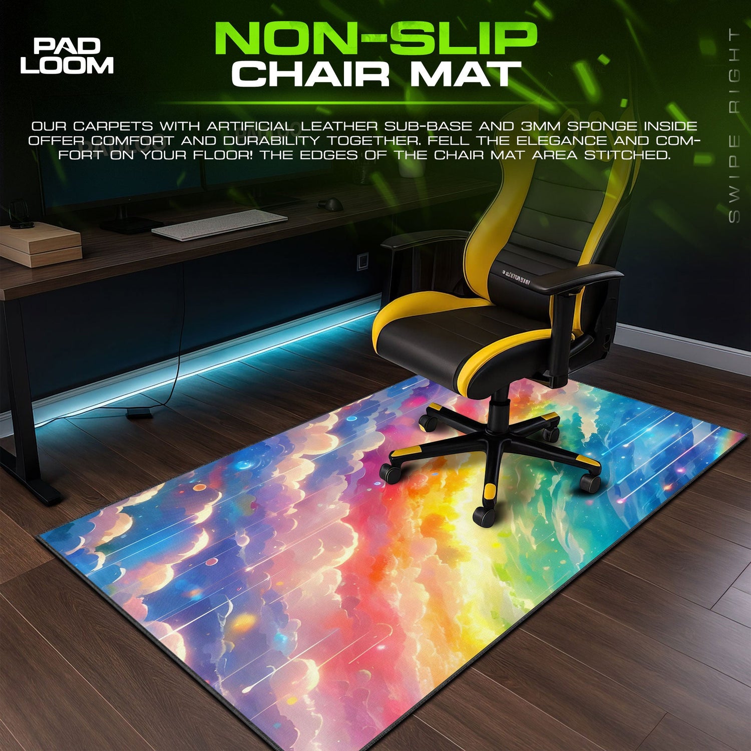 Sailor Moon Mouse Pad – Rainbow Sky Dream Anime Desk Mat Padloom