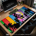 Sailor Moon Silhouette Mouse Pad - Retro Spectrum Desk Mat Padloom