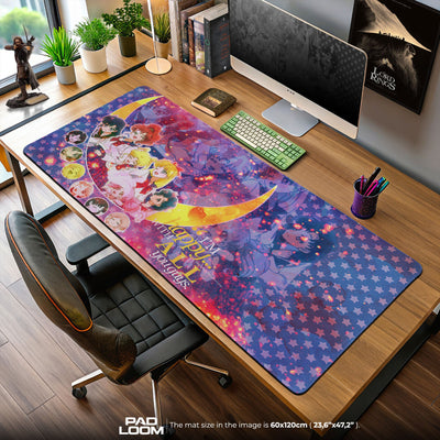 Sailor Moon Starry Night Mouse Pad, Anime Desk Mat