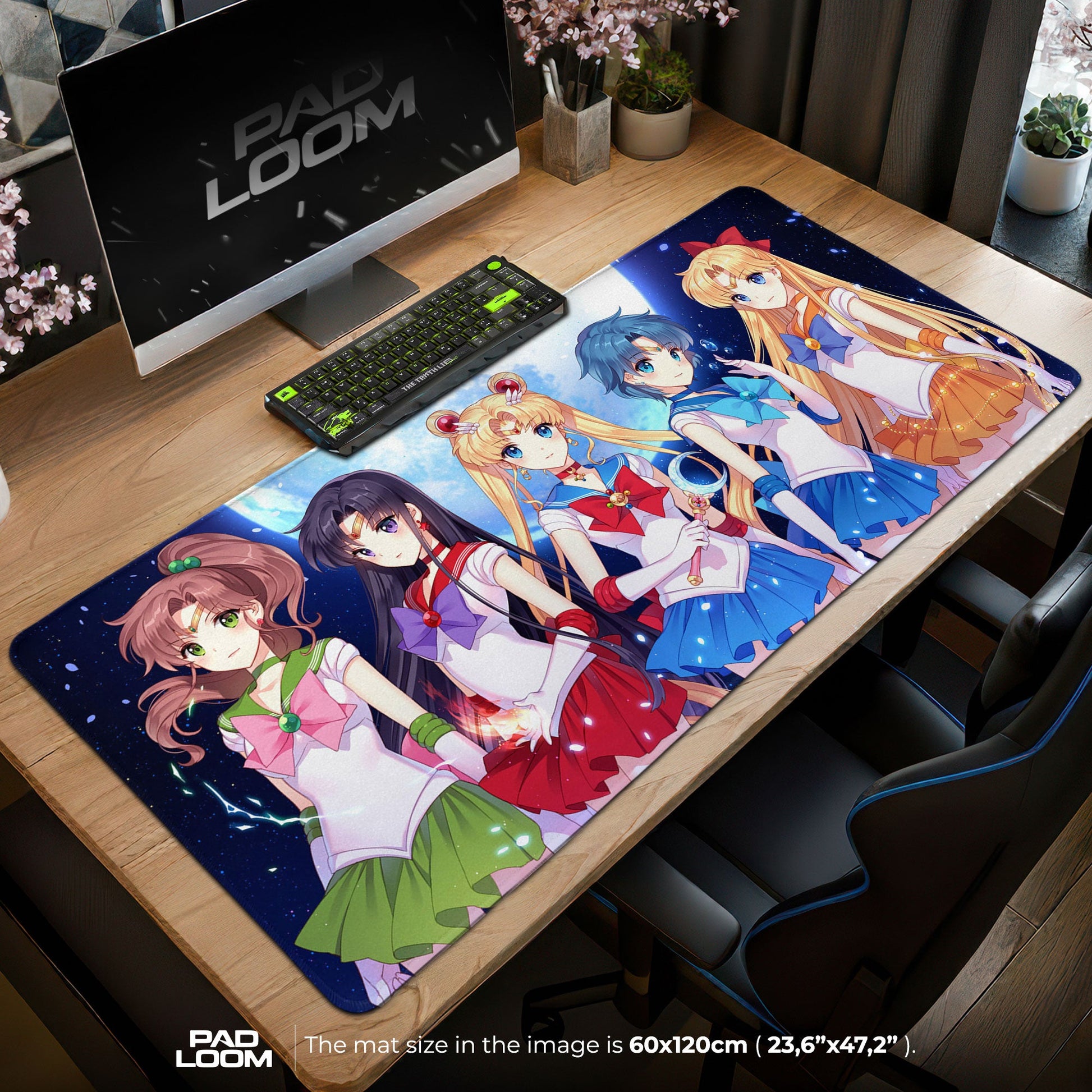 Sailor Moon Team Mouse Pad - Guardians Anime Desk Mat Padloom