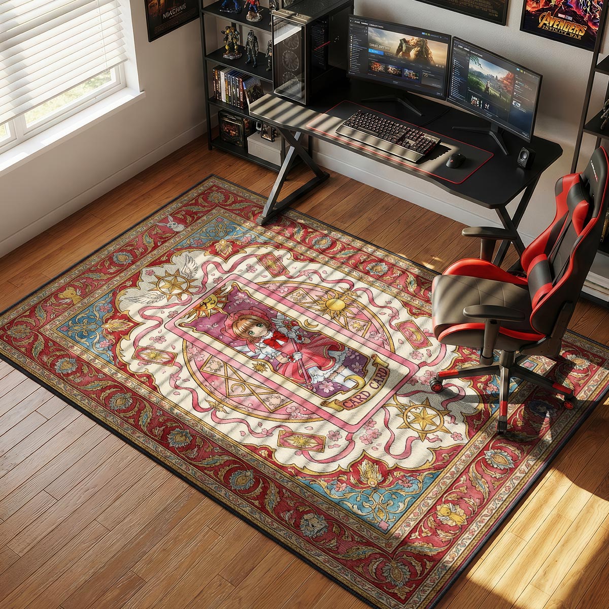 Sakura Card Frame Cardcaptor Sakura Chair rug — main product view