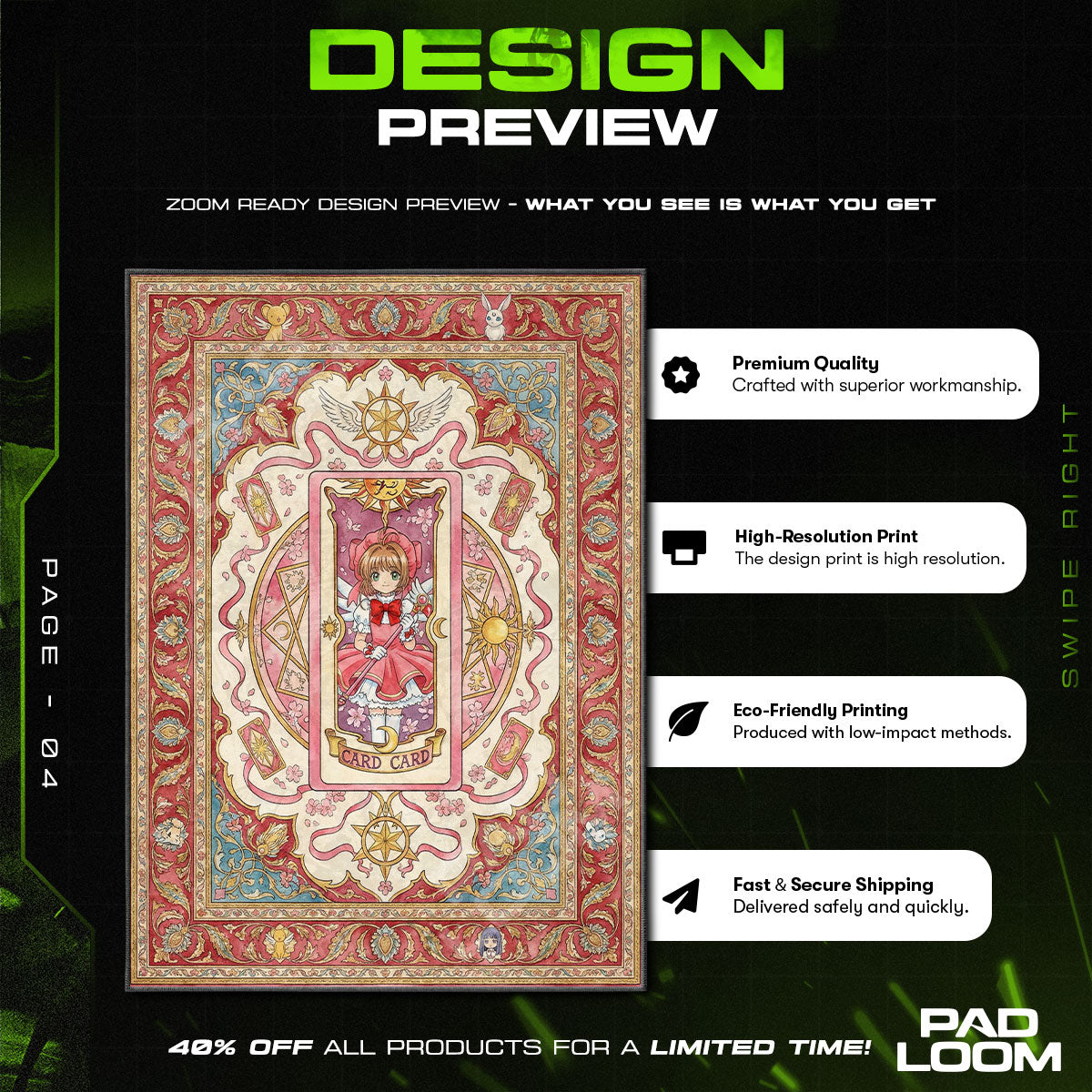 Chair character design printed on rug