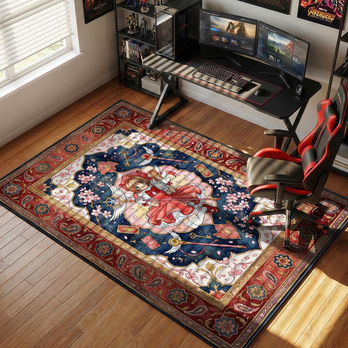 Sakura Celestial Keys Cardcaptor Sakura Chair rug — main product view