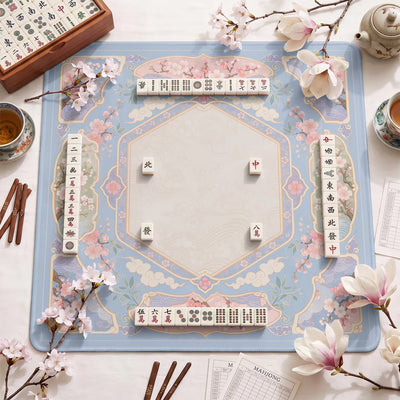 Sakura Cloud Mahjong Mat - Mah Jongg Table Mat