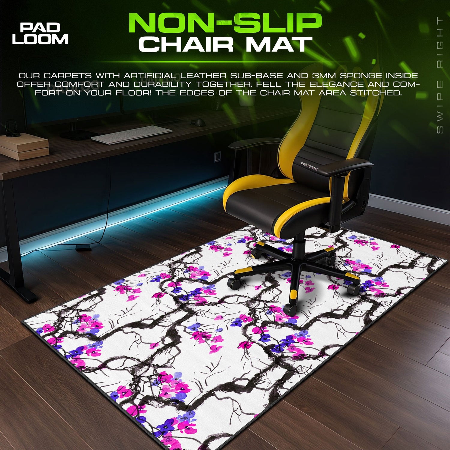 Jungle Panther Mouse Pad - Stealth Nature Desk Mat Padloom