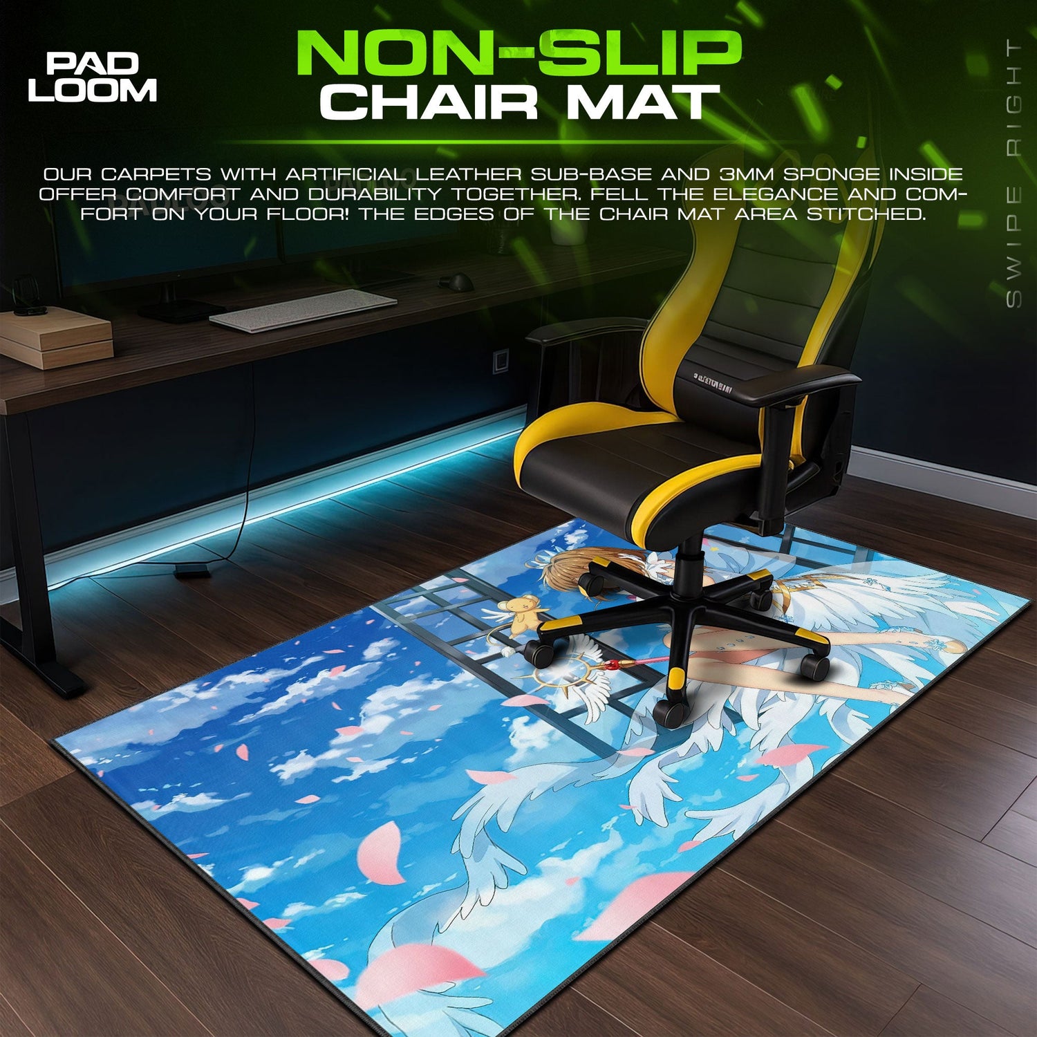 Sakura Kinomoto Mouse Pad - Sky Wings Anime Desk Mat Padloom