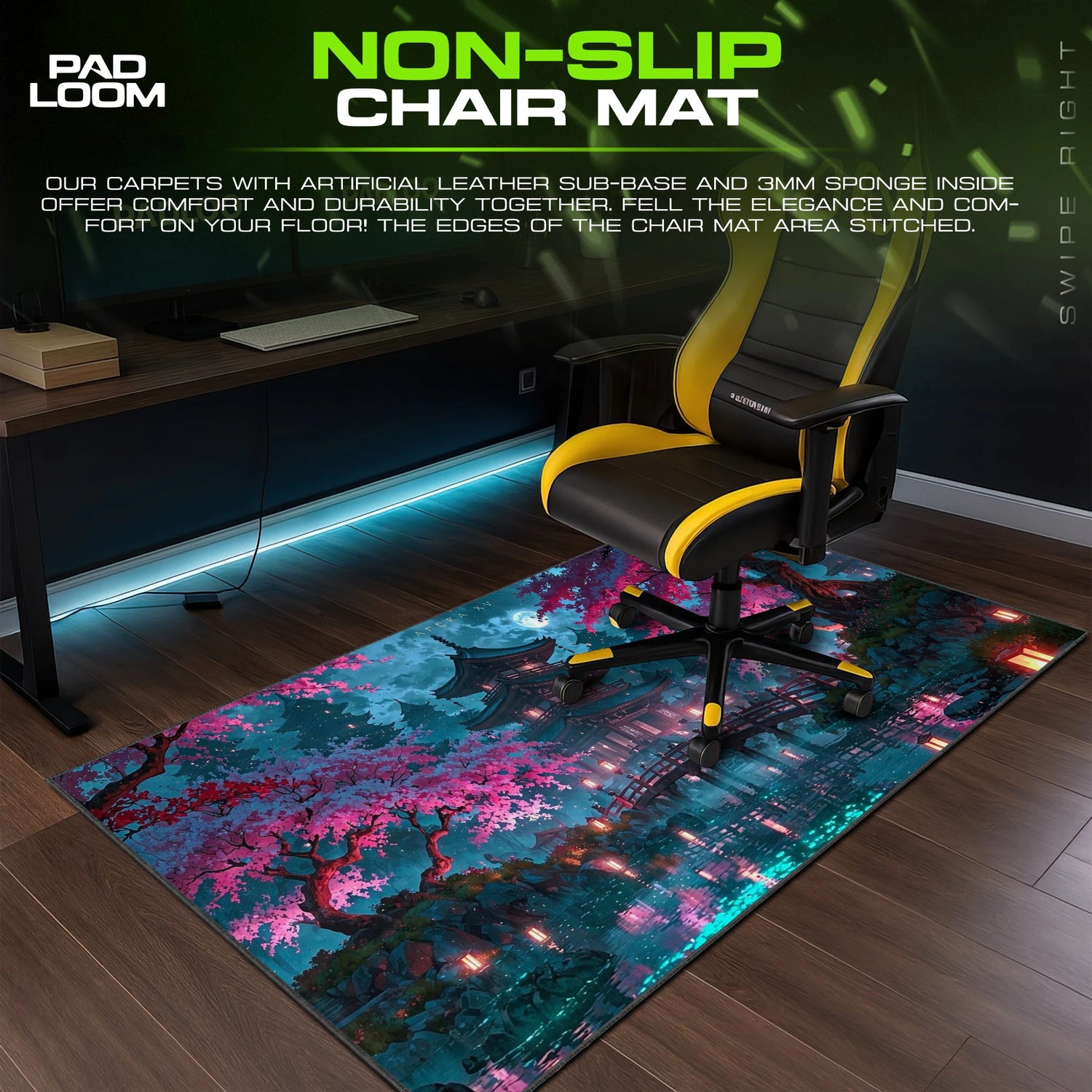 Sakura Moon Temple Mouse Pad - Anime Desk Mat