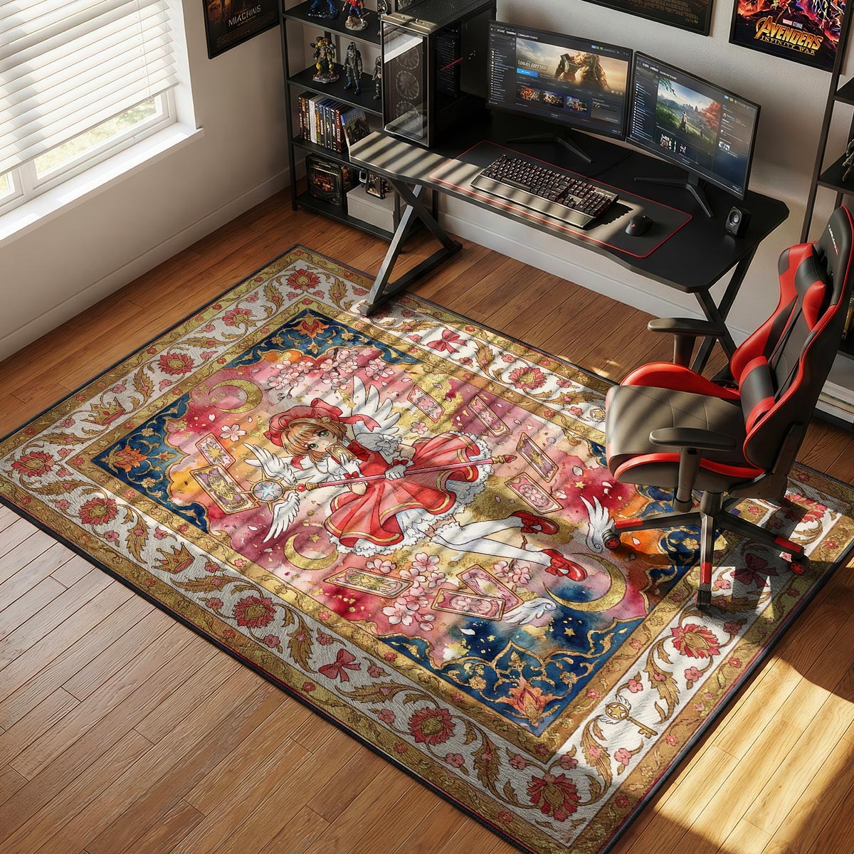 Sakura Star Wand Cardcaptor Sakura Chair rug — main product view