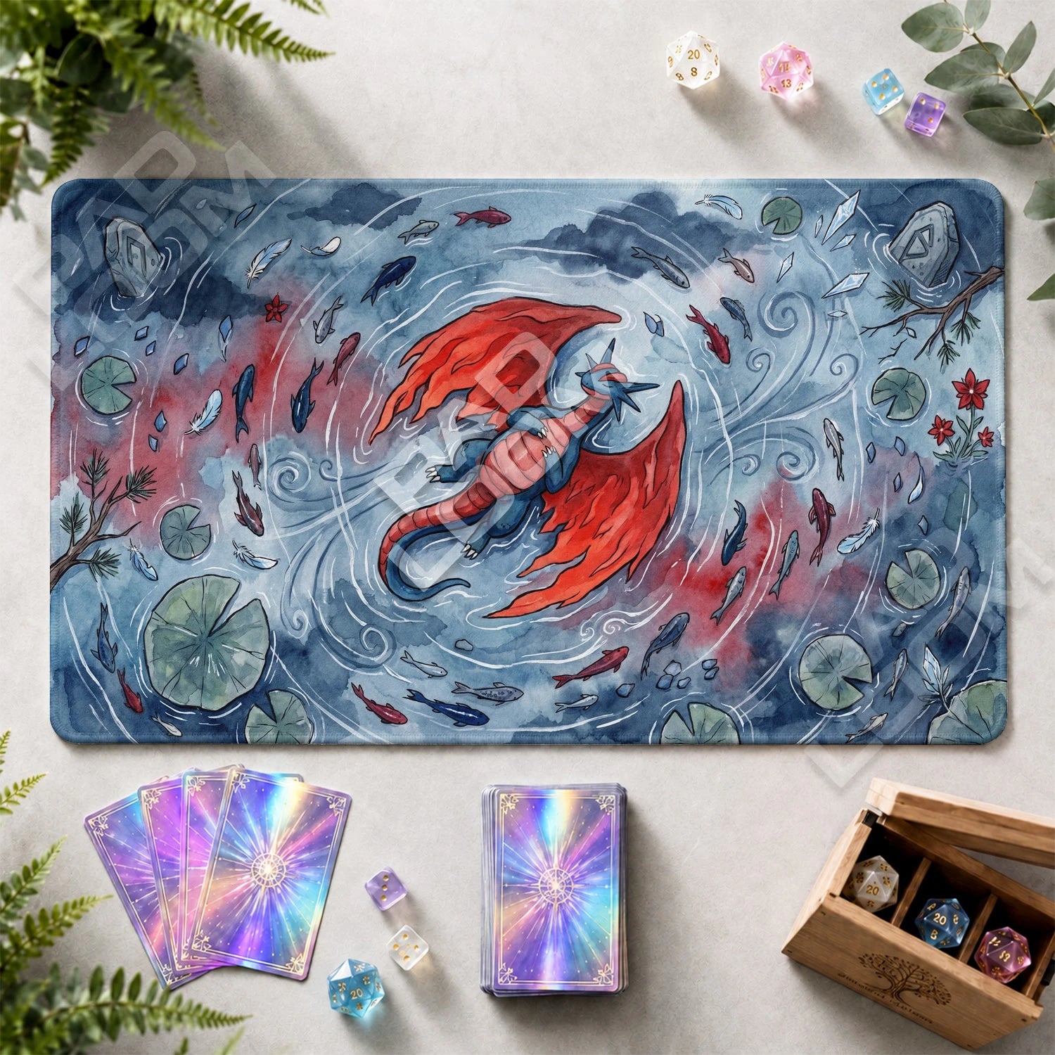Salamence Storm Playmat - Pokemon TCG Mat - view 2