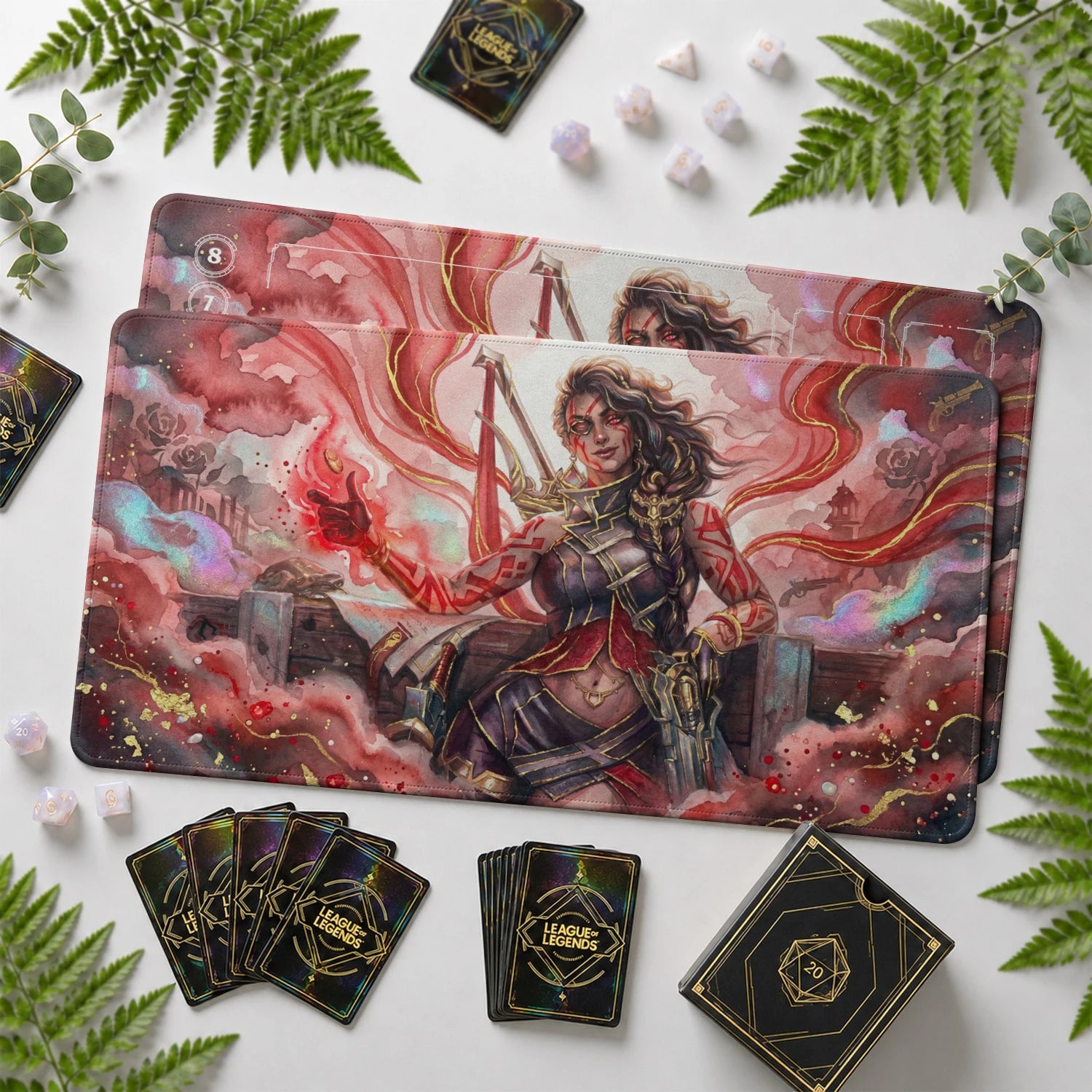 Samira Crimson Playmat - LoL Riftbound TCG Mat