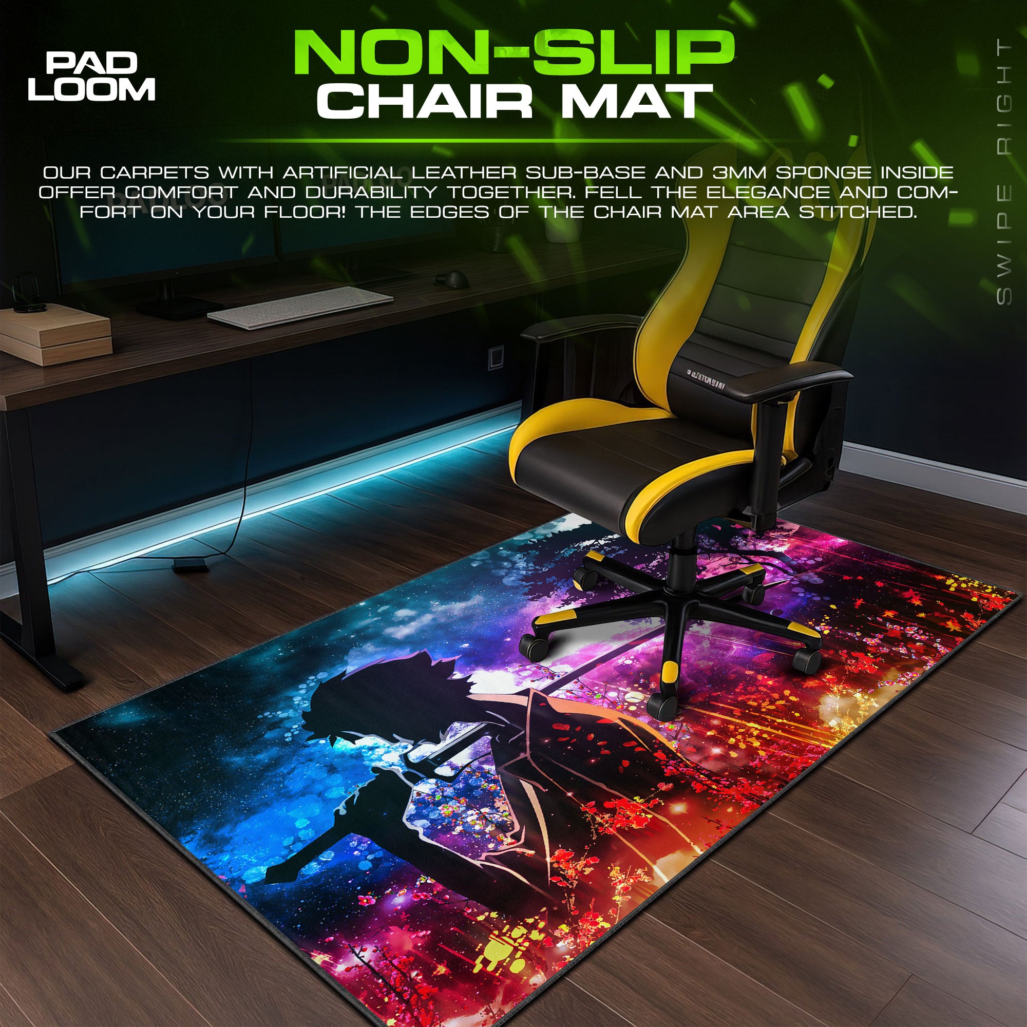 Samurai Champloo Mouse Pad, Sunset Silhouette Gaming Desk Mat