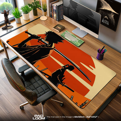 Samurai Champloo Rival Shadows Mouse Pad, Anime Gaming Desk Mat