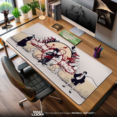 Samurai Champloo Trio Temple Mouse Pad, Anime Gaming Desk Mat