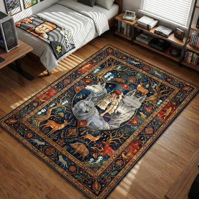 San Wolf Rider Rug - Princess Mononoke Chair Mat