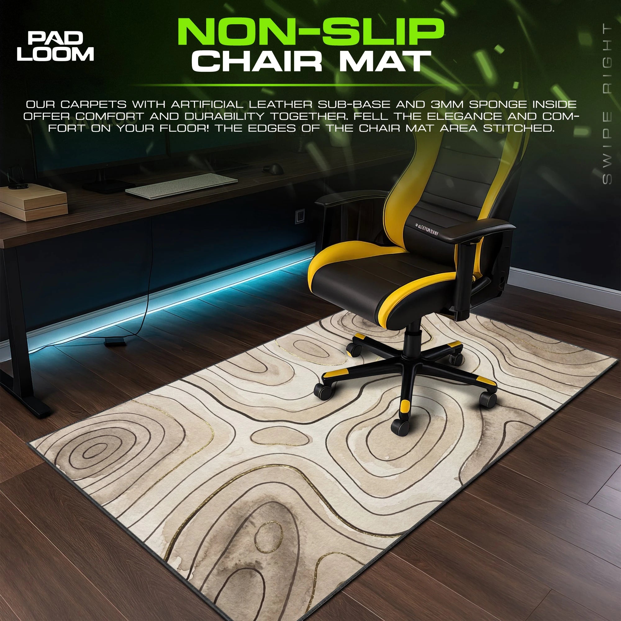Sand Topographic Flow Mouse Pad - Boho Desk Mat