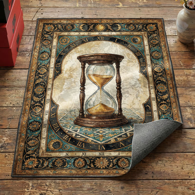 Sands of Time Hourglass Rug — Vintage Study Area Rug