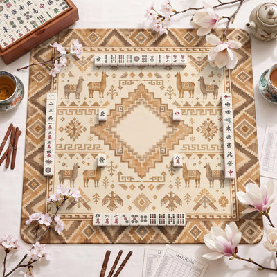Sandstone Llama Mahjong Mat - Mah Jongg Mat