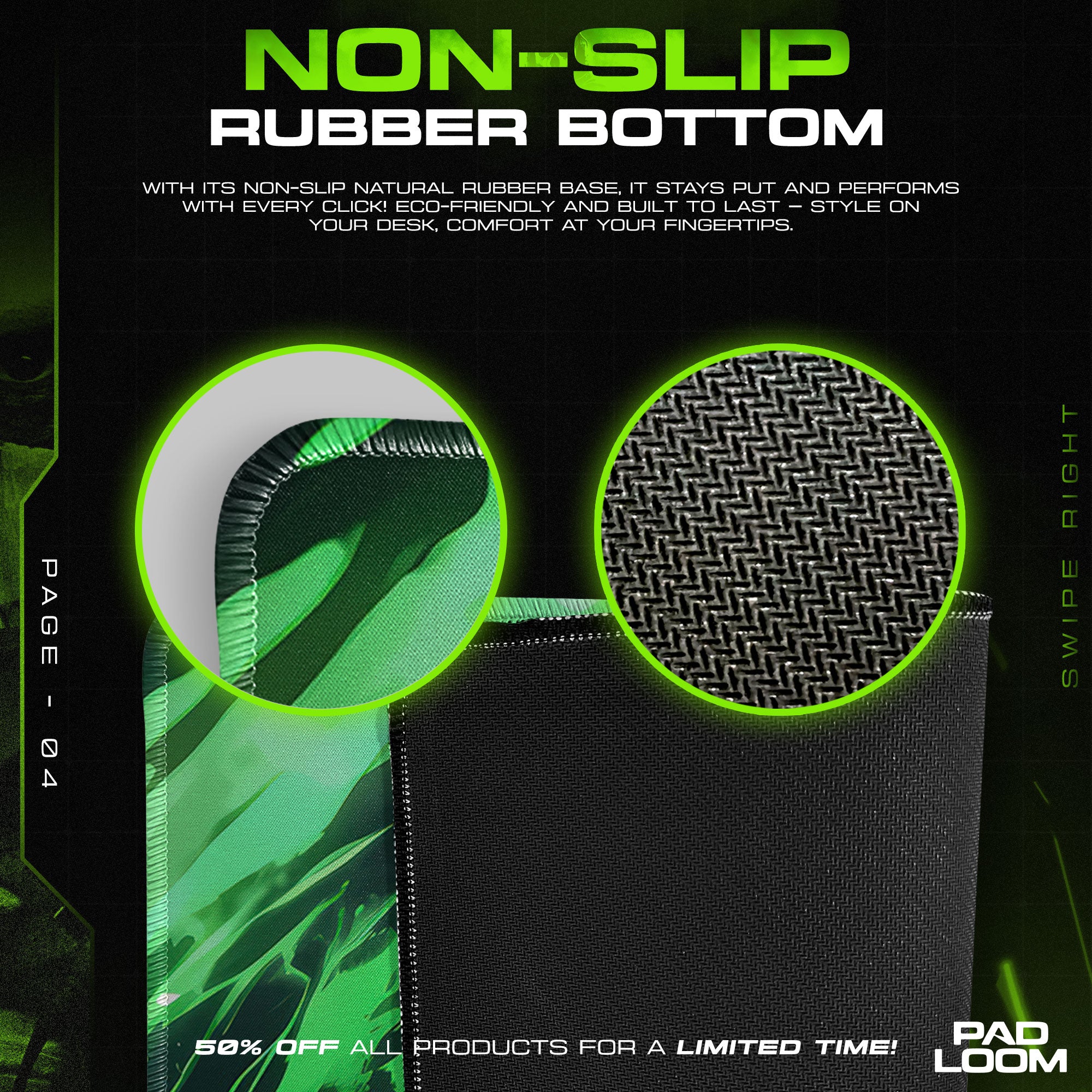 Sanemi – Emerald Fury Mauspad, Anime Gaming Schreibtischmatte