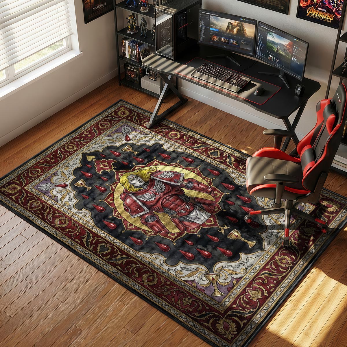 Sanguinius Engelsschwingen Teppich - Warhammer 40k Stuhlunterlage