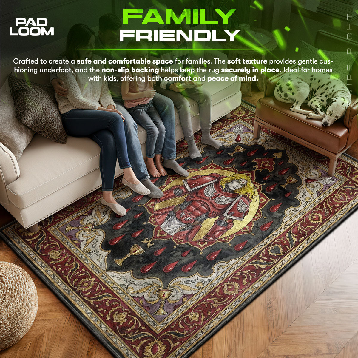 Sanguinius Engelsschwingen Teppich - Warhammer 40k Stuhlunterlage