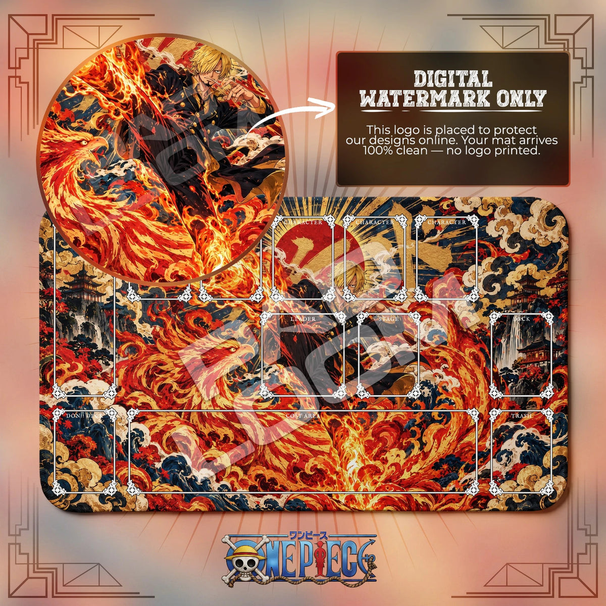 Sanji Phoenix Playmat - One Piece TCG Mat