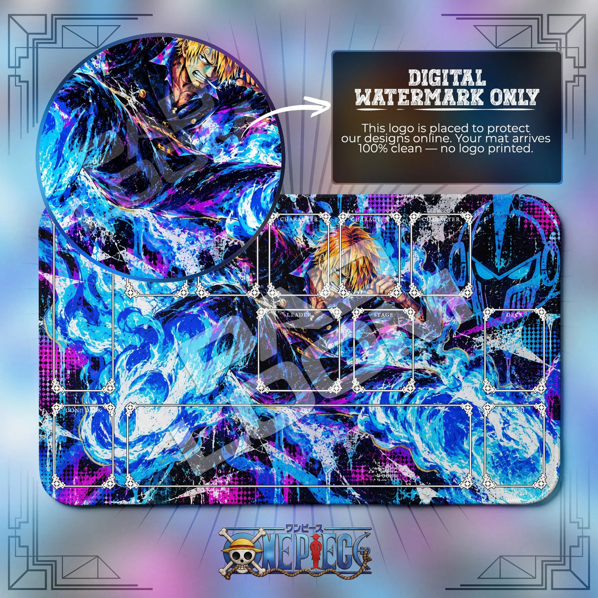 Sanji Stealth Black Playmat - One Piece