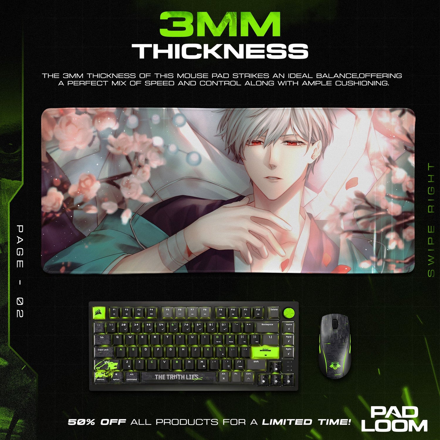 Sanosuke Harada Mouse Pad - Golden Serenity Anime Desk Mat Padloom