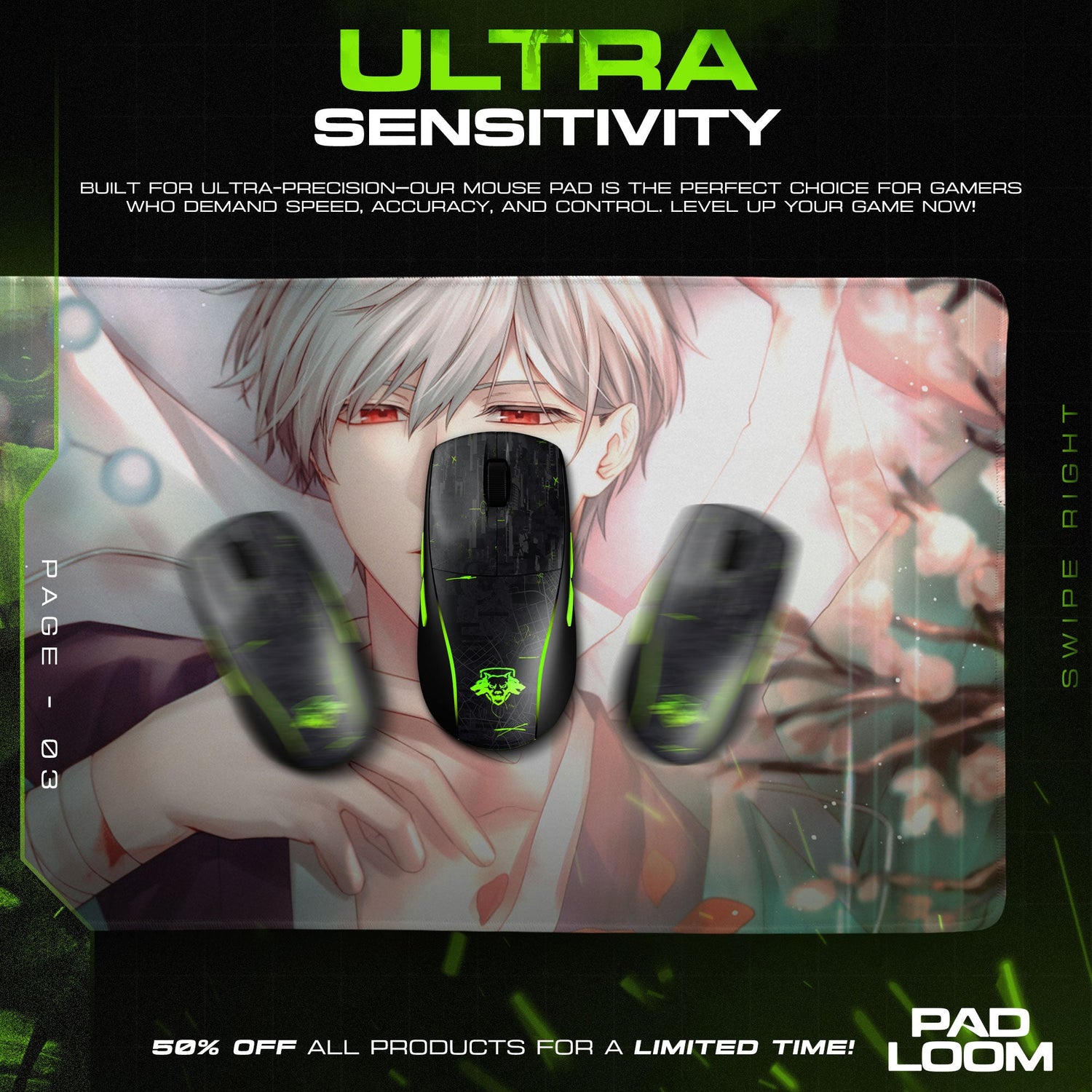 Sanosuke Harada Mouse Pad - Golden Serenity Anime Desk Mat Padloom