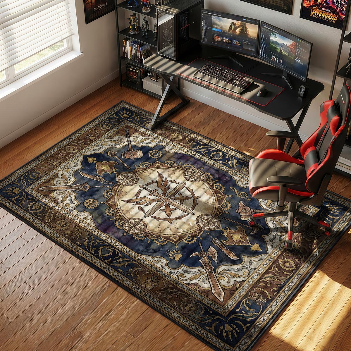 Sapphire Star Arsenal Rug - Monster Hunter Chair Mat