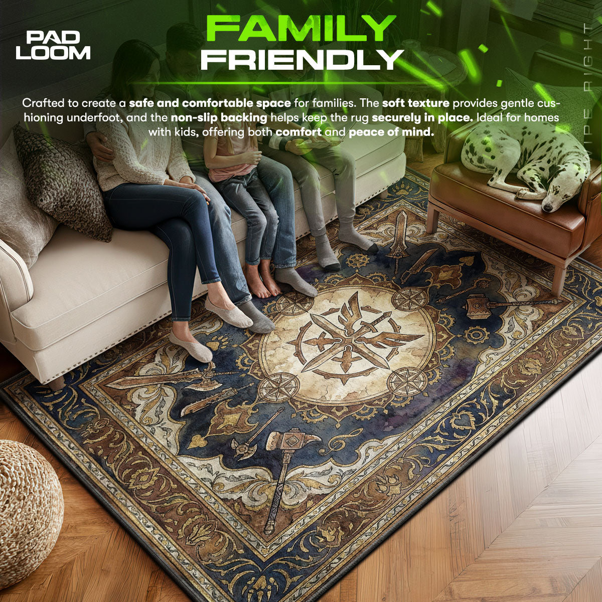 Sapphire Star Arsenal Rug - Monster Hunter Chair Mat