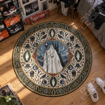 Saruman Orthanc Round Rug - Lord of the Rings Chair Mat
