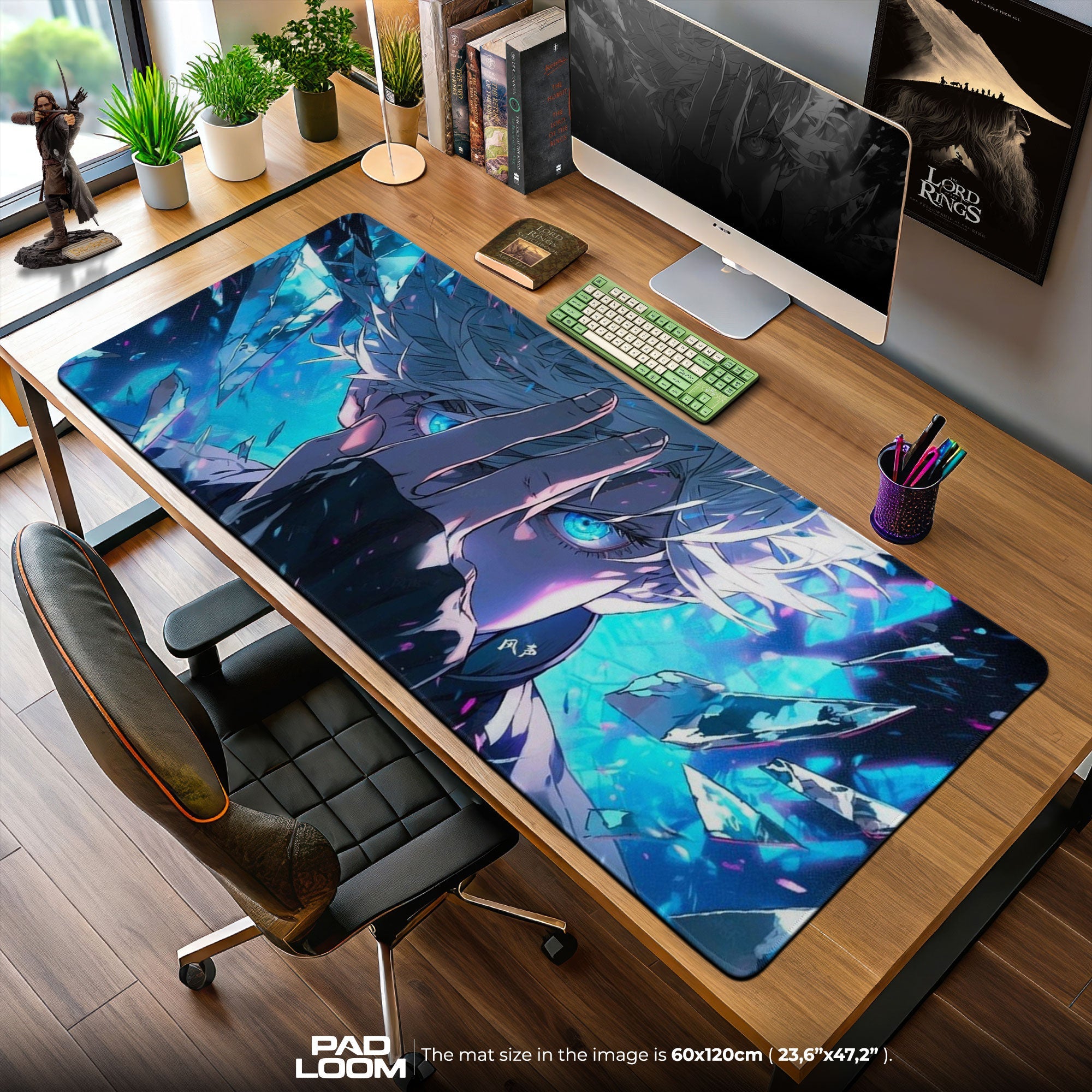 Satoru Gojo Mouse Pad - Cursed Energy Anime Desk Mat Padloom