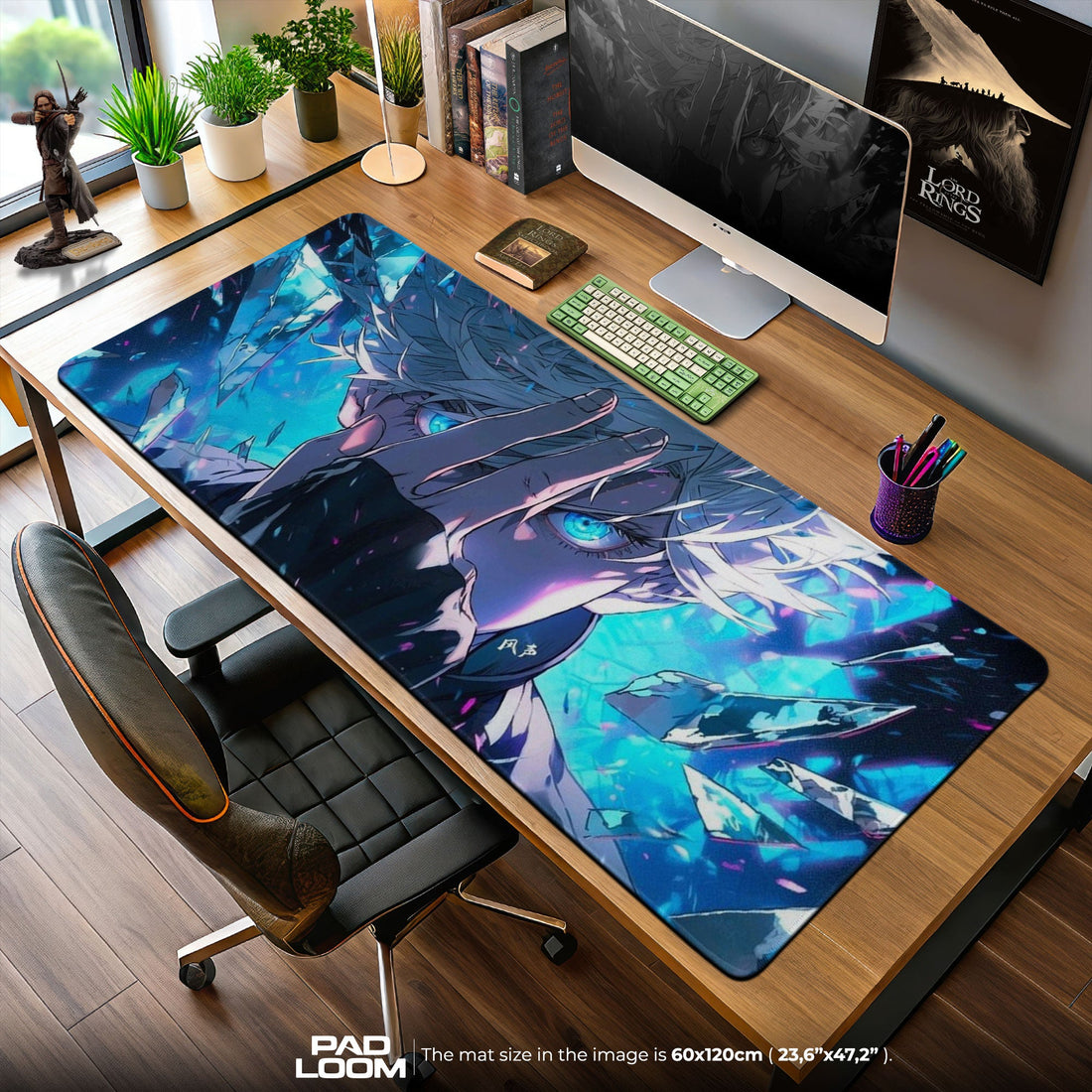 Satoru Gojo Mouse Pad - Cursed Energy Anime Desk Mat Padloom