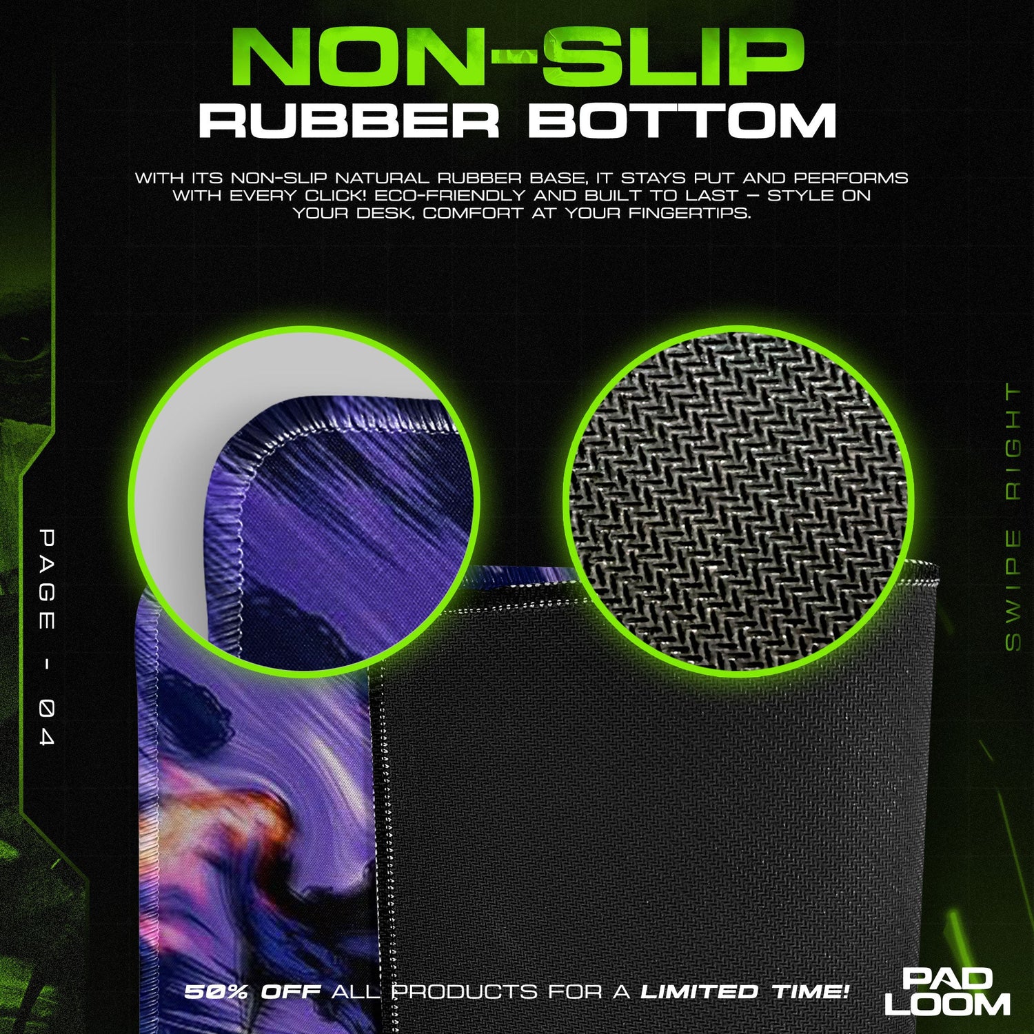 Satoru Gojo Mouse Pad - Infinite Domain Anime Desk Mat Padloom