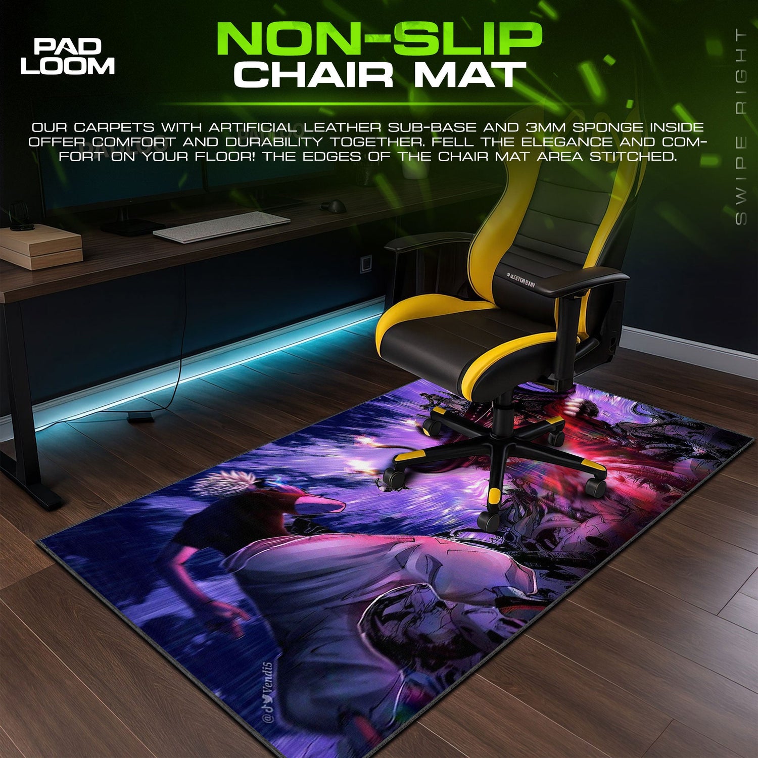 Satoru Gojo Mouse Pad - Infinite Domain Anime Desk Mat Padloom