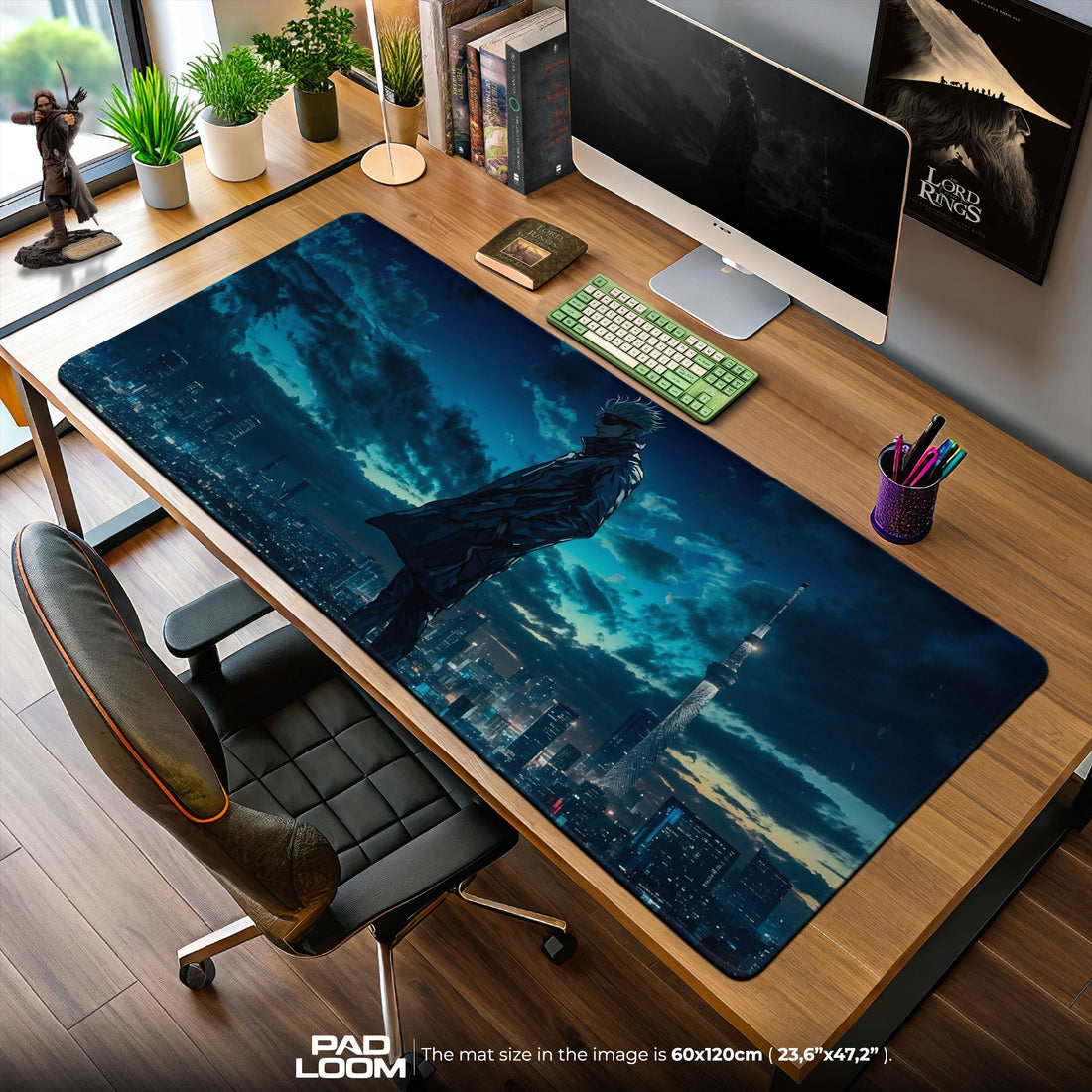 Satoru Gojo Mouse Pad - Limitless Energy Anime Desk Mat Padloom